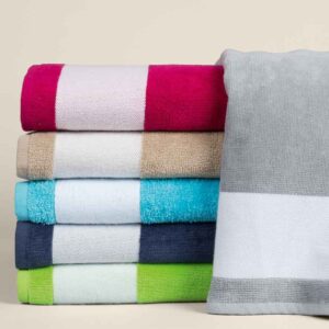 SOL'S Lagoon Beach Towel | Fuchsia/White
