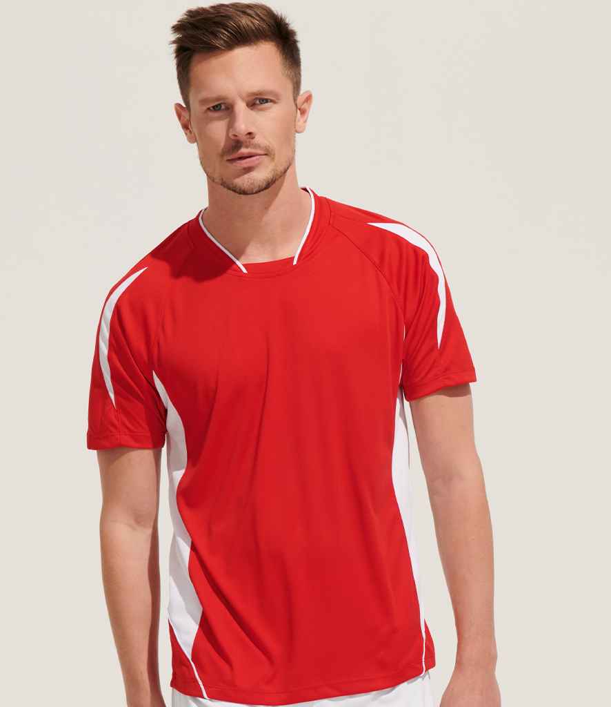 SOL'S Maracana 2 Contrast T-Shirt | Red/White