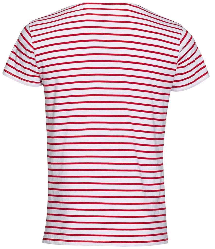 SOL'S Miles Striped T-Shirt | White/Red - Image 4