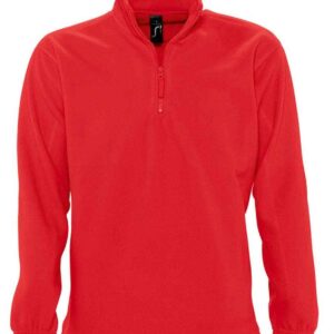 SOL'S Ness Zip Neck Fleece | Red