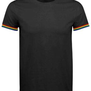 SOL'S Rainbow T-Shirt | Deep Black/Multicolour