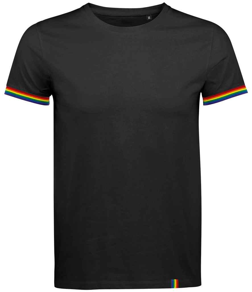 SOL'S Rainbow T-Shirt | Deep Black/Multicolour
