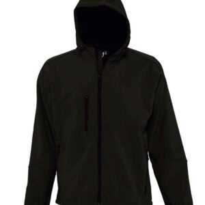 SOL'S Replay Hooded Soft Shell Jacket | Black