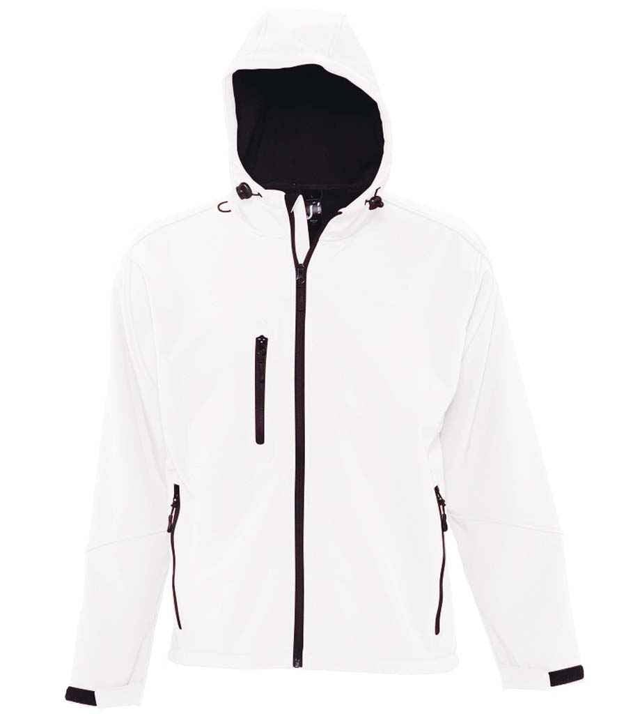 SOL'S Replay Hooded Soft Shell Jacket | White - Image 2