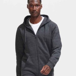 SOL'S Seven Zip Hooded Sweatshirt | Charcoal Marl