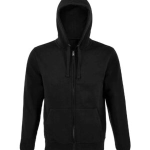 SOL'S Spike Full Zip Hooded Sweatshirt | Black