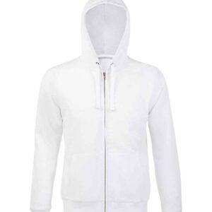 SOL'S Spike Full Zip Hooded Sweatshirt | White