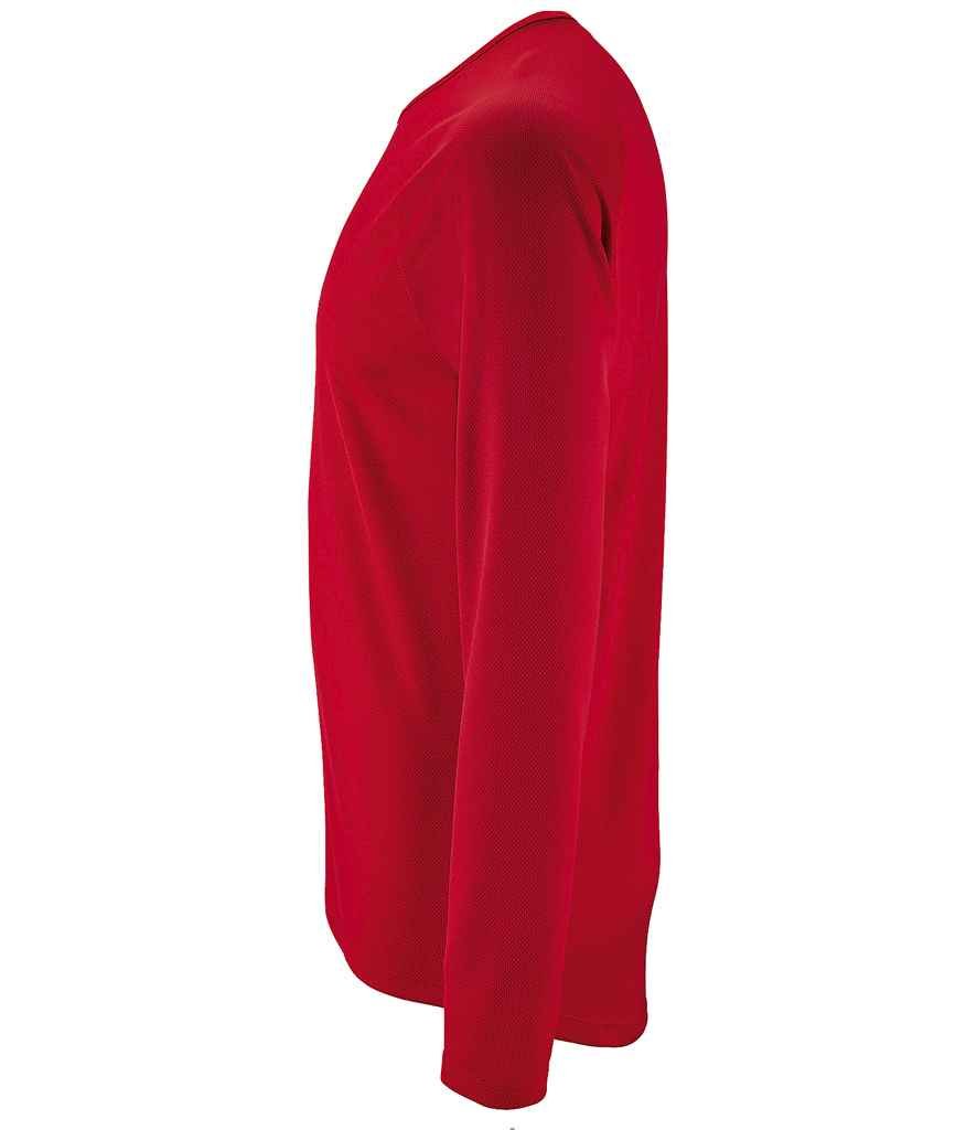 SOL'S Sporty Long Sleeve Performance T-Shirt | Red - Image 3