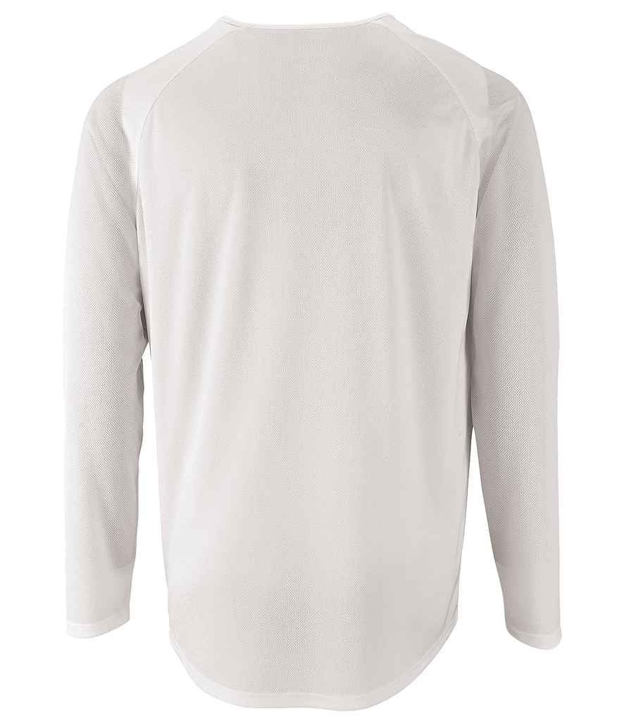 SOL'S Sporty Long Sleeve Performance T-Shirt | White - Image 3
