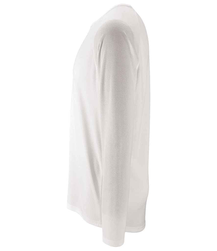 SOL'S Sporty Long Sleeve Performance T-Shirt | White - Image 4