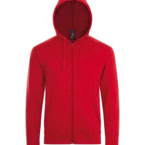 SOL'S Stone Zip Hooded Sweatshirt | Red