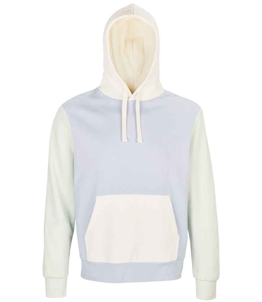 SOL'S Unisex Collins Organic Contrast Hoodie | Creamy Blue - Image 2