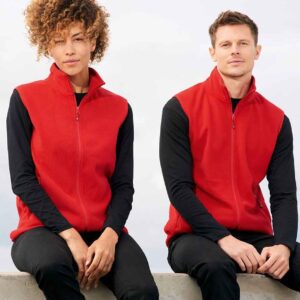 SOL'S Unisex Factor Recycled Micro Fleece Bodywarmer | Red