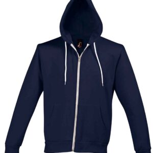 SOL'S Unisex Silver Hooded Jacket | Abyss Blue