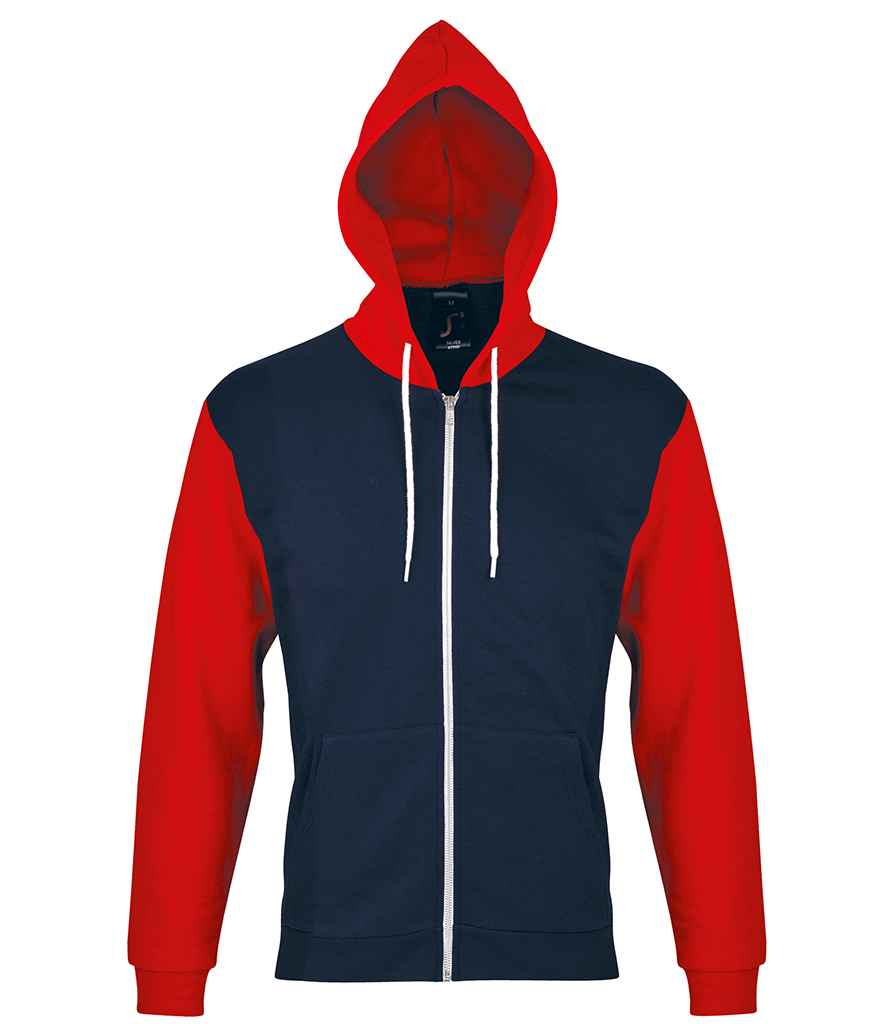 SOL'S Unisex Silver Hooded Jacket | French Navy