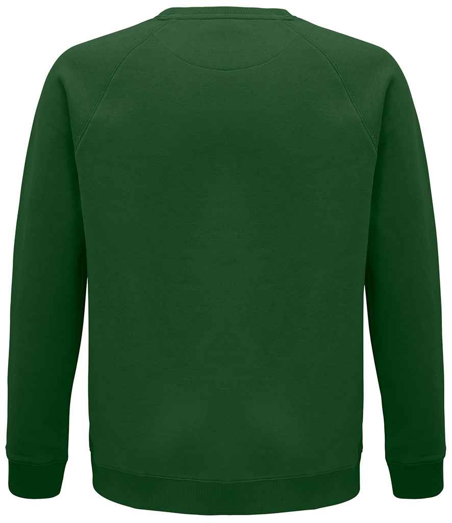 SOL'S Unisex Space Organic Raglan Sweatshirt | Bottle Green - Image 2