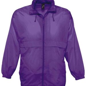 SOL'S Unisex Surf Windbreaker Jacket | Dark Purple
