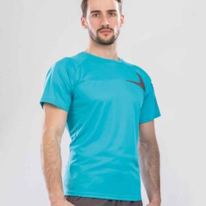 Spiro Dash Training Shirt | Aqua/Grey