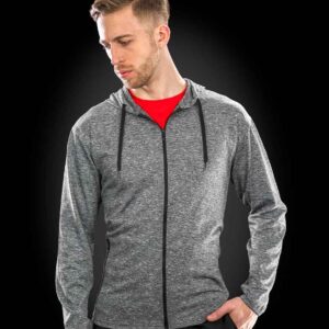 Spiro Hooded T-Shirt Jacket | Marl Grey