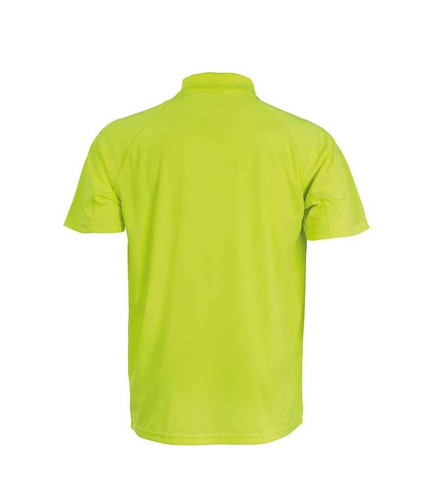 Spiro Impact Performance Aircool Polo Shirt | Flo Yellow - Image 2