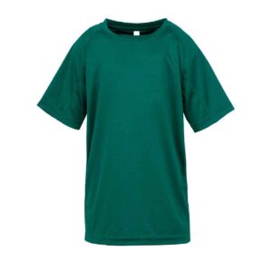 Spiro Kids Impact Performance Aircool T-Shirt | Bottle Green