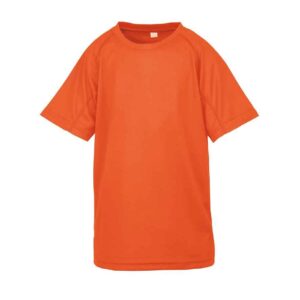 Spiro Kids Impact Performance Aircool T-Shirt | Flo Orange