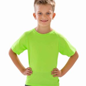 Spiro Kids Impact Performance Aircool T-Shirt | Lime Green
