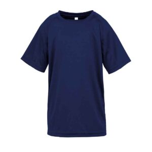 Spiro Kids Impact Performance Aircool T-Shirt | Navy
