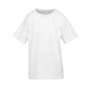 Spiro Kids Impact Performance Aircool T-Shirt | White