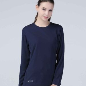 Spiro Ladies Performance Long Sleeve T-Shirt | Navy