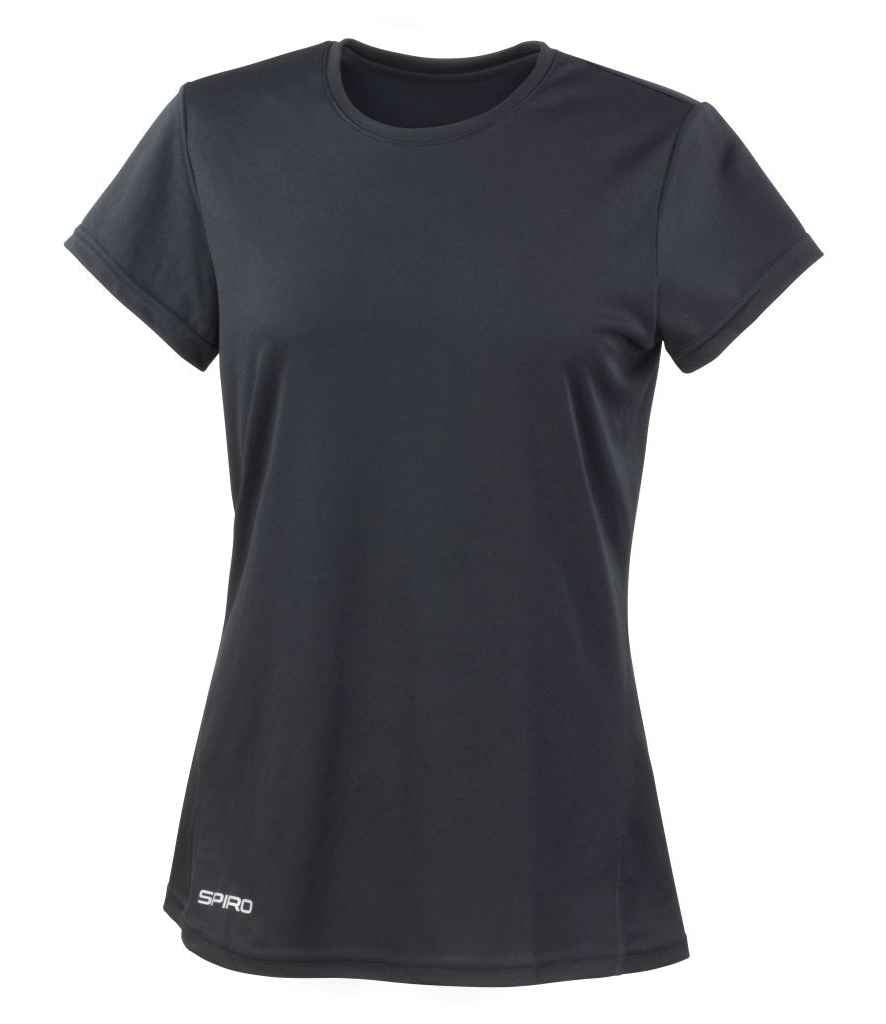 Spiro Ladies Quick Dry Performance T-Shirt | Black - Image 2