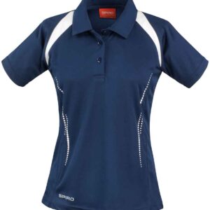 Spiro Ladies Team Spirit Polo Shirt | Navy/White