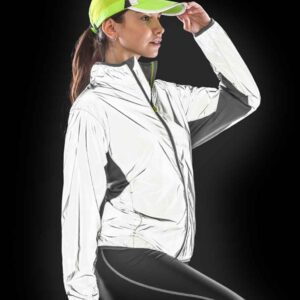 Spiro Luxe Reflective Hi-Vis Jacket | Neon White