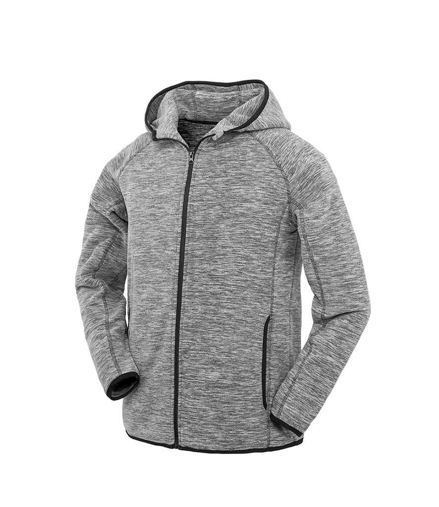 Spiro Micro Fleece Hoodie | Grey/Black - Image 2
