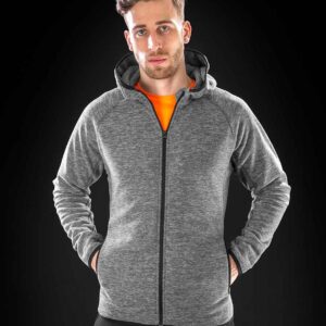 Spiro Micro Fleece Hoodie | Grey/Black