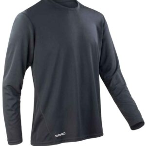 Spiro Performance Long Sleeve T-Shirt | Black