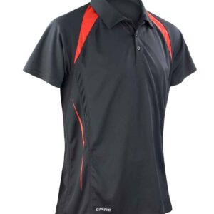 Spiro Team Spirit Polo Shirt | Black/Red