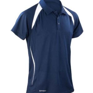Spiro Team Spirit Polo Shirt | Navy/White