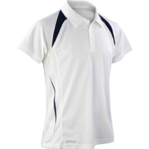 Spiro Team Spirit Polo Shirt | White/Navy