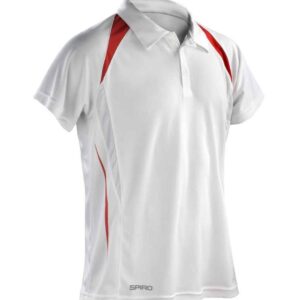 Spiro Team Spirit Polo Shirt | White/Red