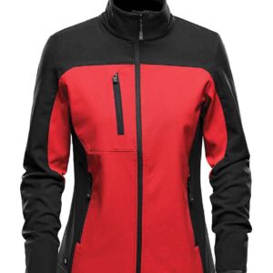 Stormtech Ladies Cascades Soft Shell Jacket | Bright Red/Black