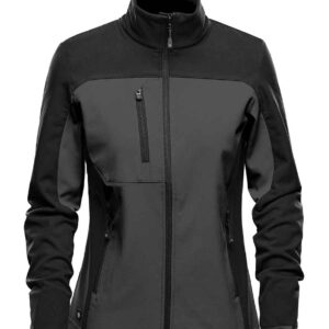 Stormtech Ladies Cascades Soft Shell Jacket | Dolphin/Black