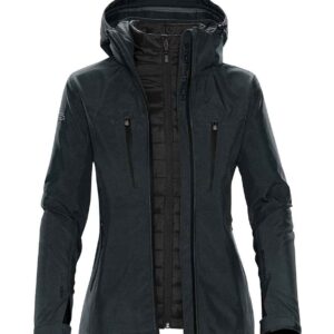 Stormtech Ladies Matrix System 3-in-1 Jacket | Charcoal Twill/Black