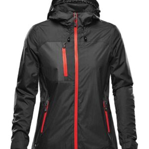 Stormtech Ladies Olympia Shell Jacket | Black/Bright Red