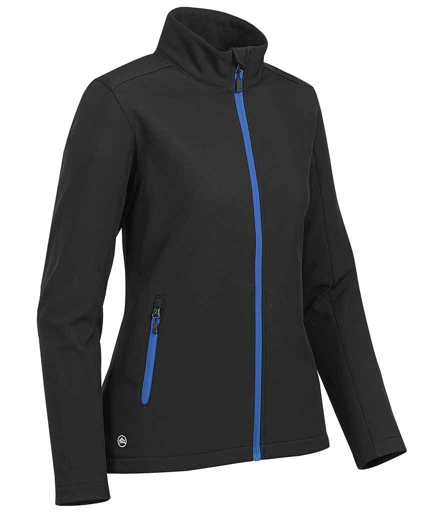 Stormtech Ladies Orbiter Soft Shell Jacket | Black/Azure - Image 3