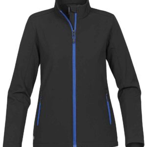 Stormtech Ladies Orbiter Soft Shell Jacket | Black/Azure