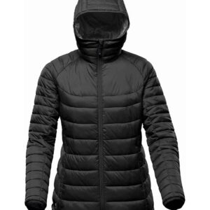 Stormtech Ladies Stavanger Thermal Padded Jacket | Black/Graphite Grey