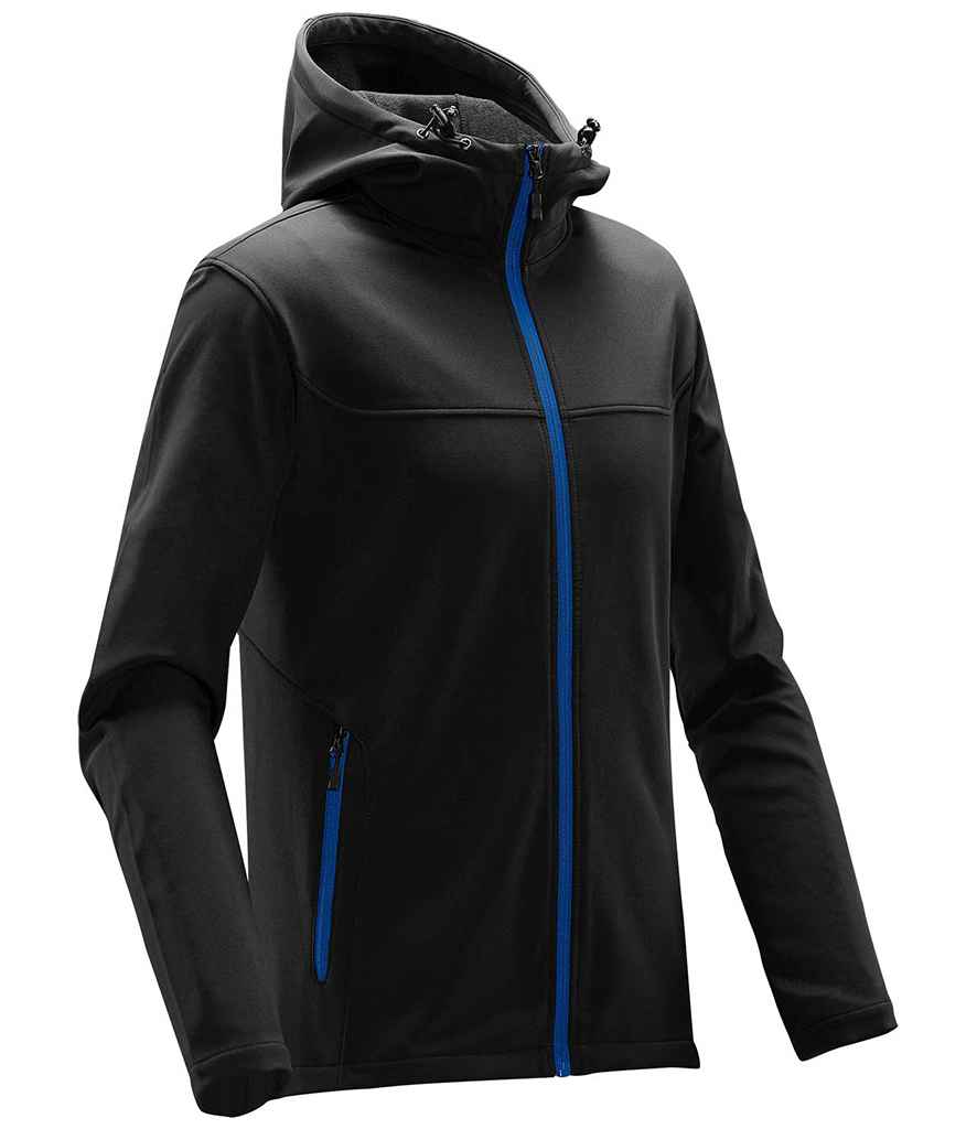 Stormtech Orbiter Hooded Soft Shell Jacket | Black/Azure - Image 2