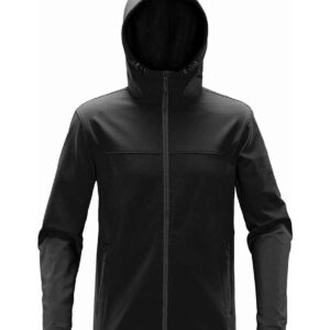 Stormtech Orbiter Hooded Soft Shell Jacket | Black/Dolphin