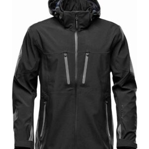 Stormtech Patrol Hooded Soft Shell Jacket | Black/Carbon